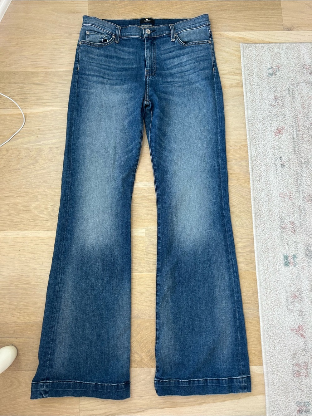 7 For All Mankind Medium Wash Flared Jeans